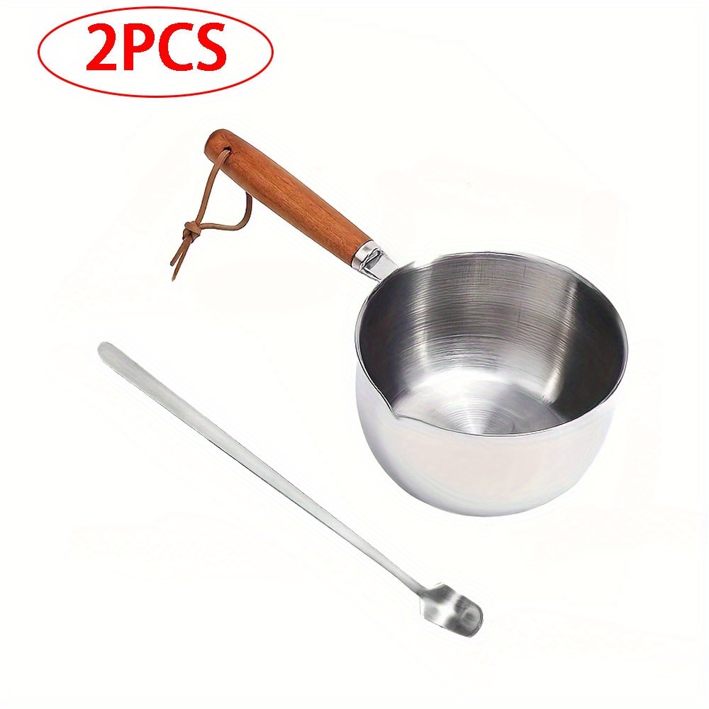 Candle Making Kit - 2PCS/SET Wood Handle Wax Melting Pot