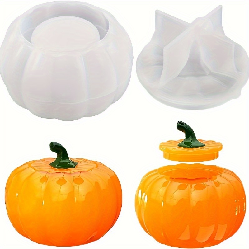 2pcs Pumpkin Jar Silicone Mold - Candle Containers 评论和价格