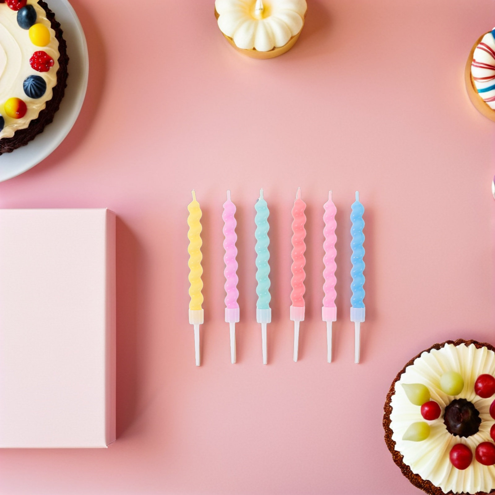 13Pcs Spiral Melting Birthday  - Paraffin Wax 评论和价格