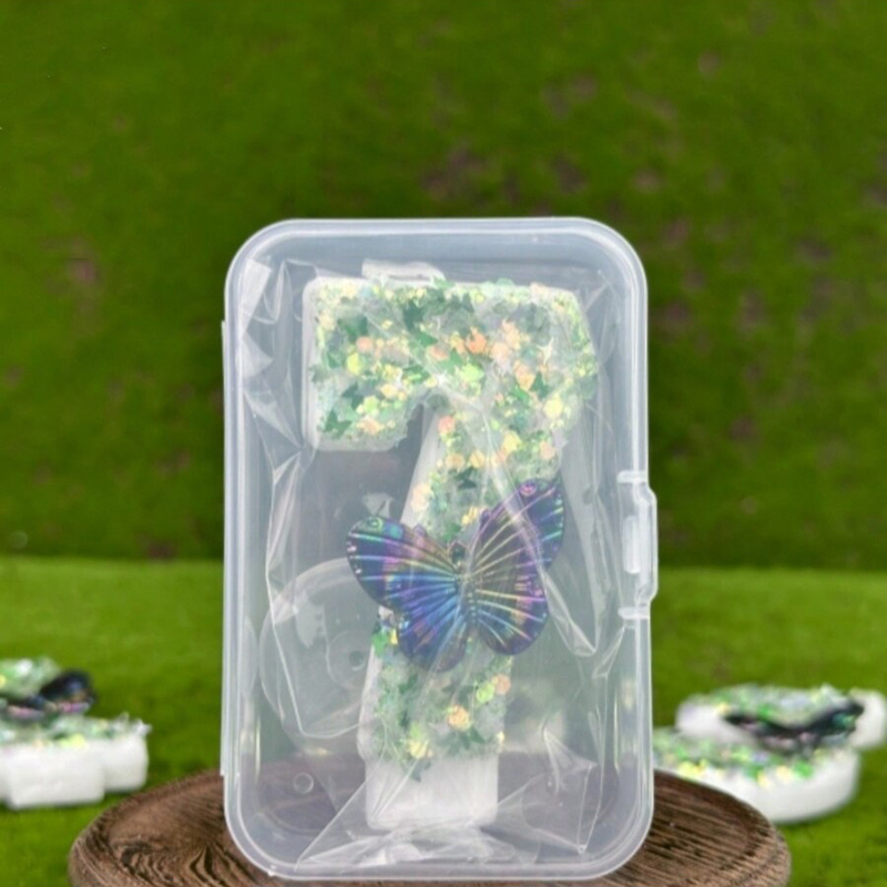 1Pc Green Sequins Number 0-9 B - Soy Wax 评论和价格