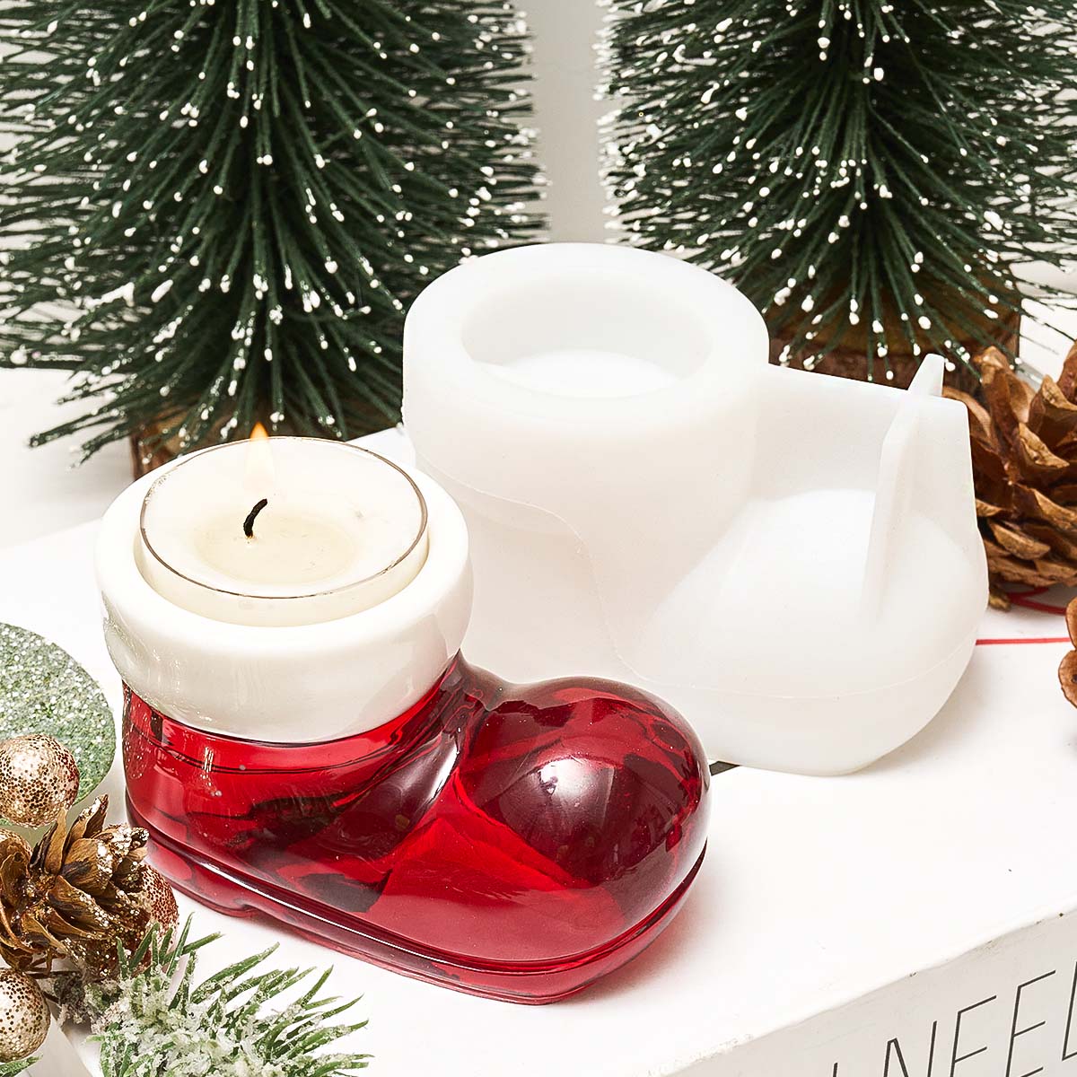 Christmas Boots Shoes Candle H - Candle Molds 评论和价格