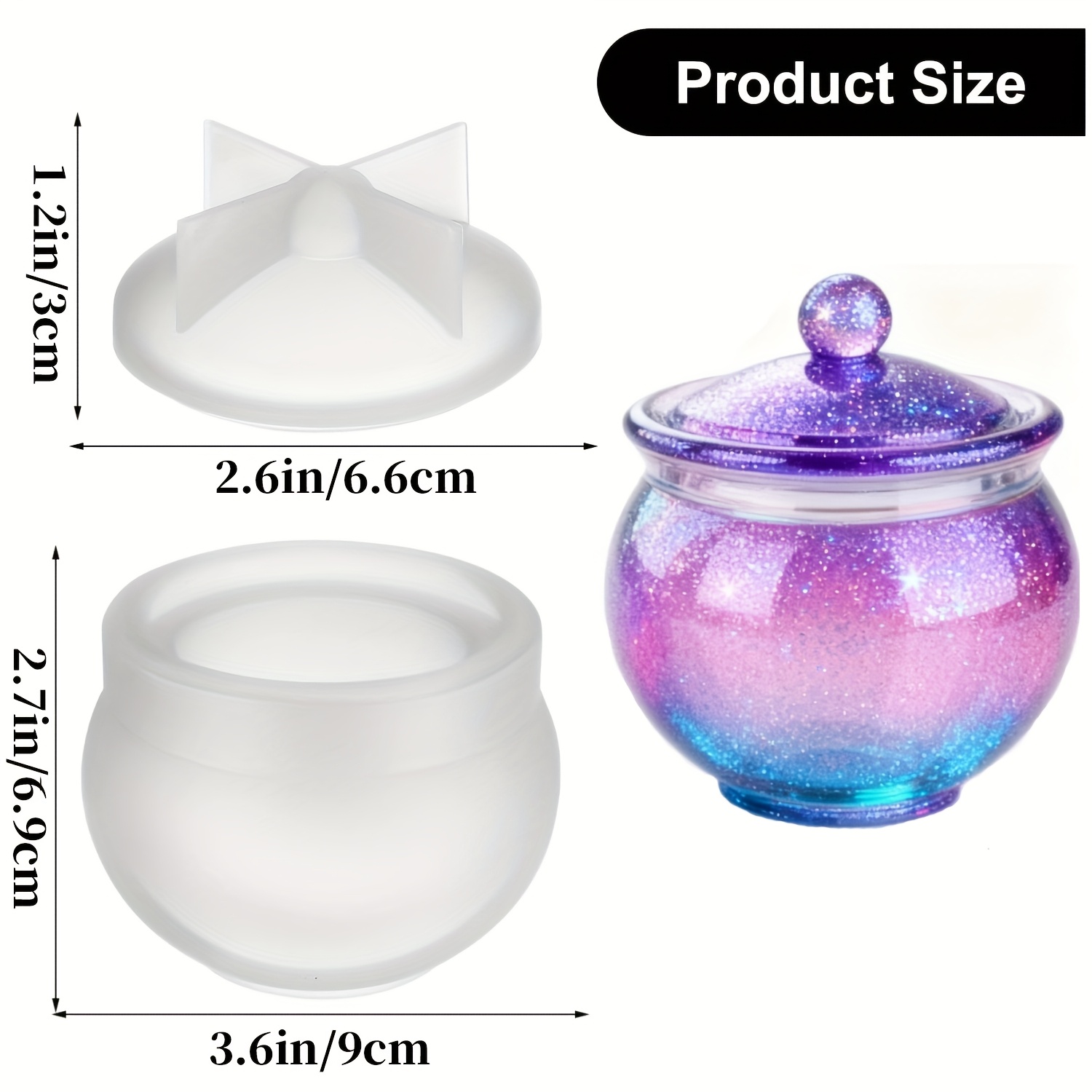 1 set of round resin can molds - Candle Containers 评论和价格